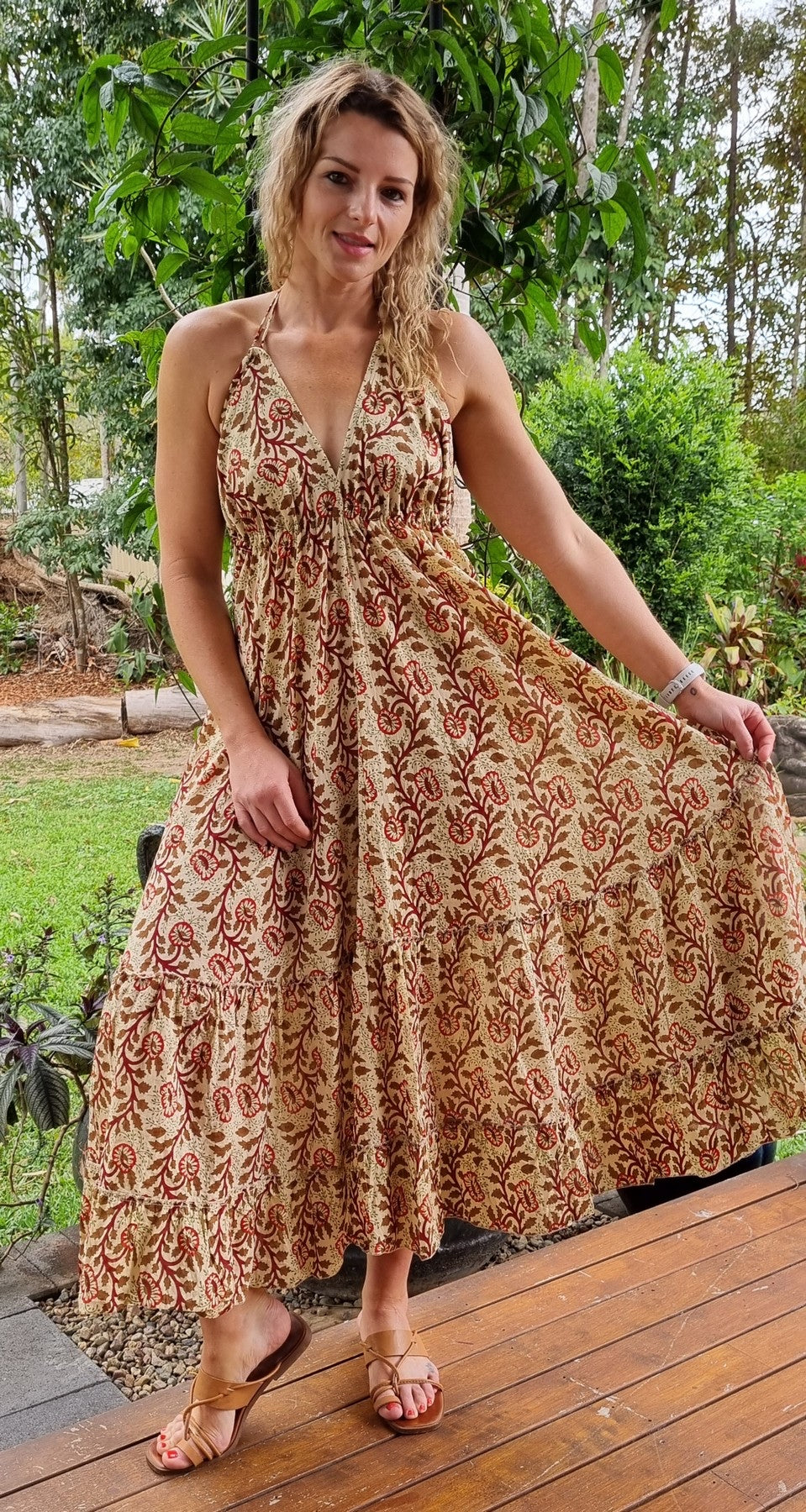 Carly Cotton Halter Dress