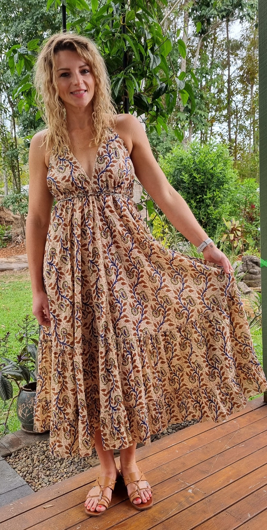 Carly Cotton Halter Dress