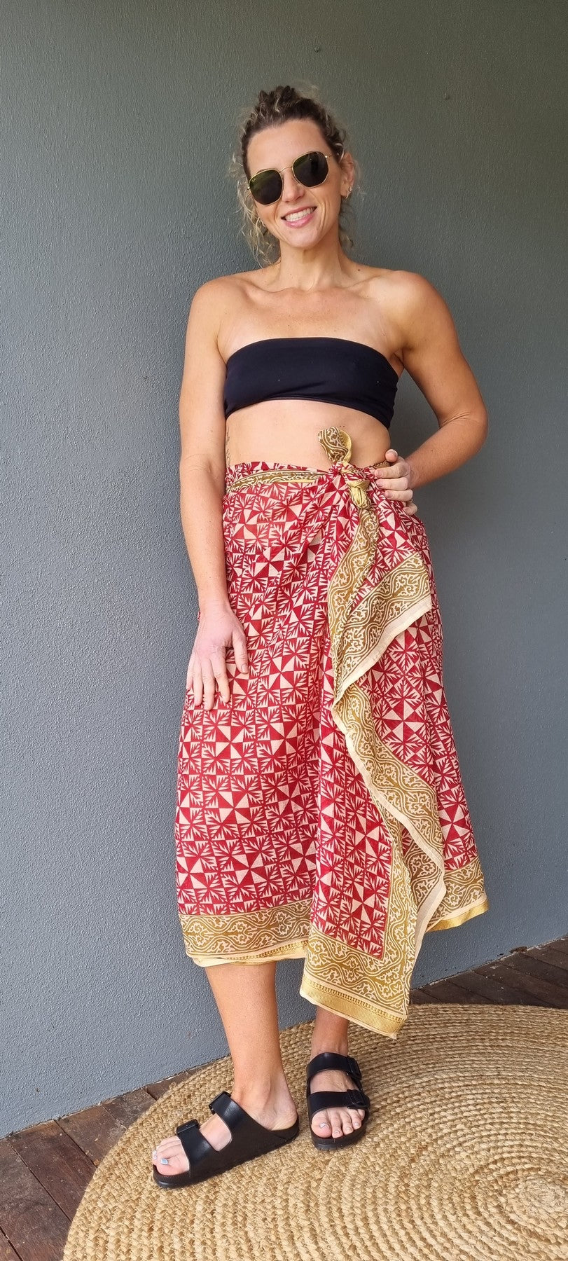 Cotton Block Print Scarf