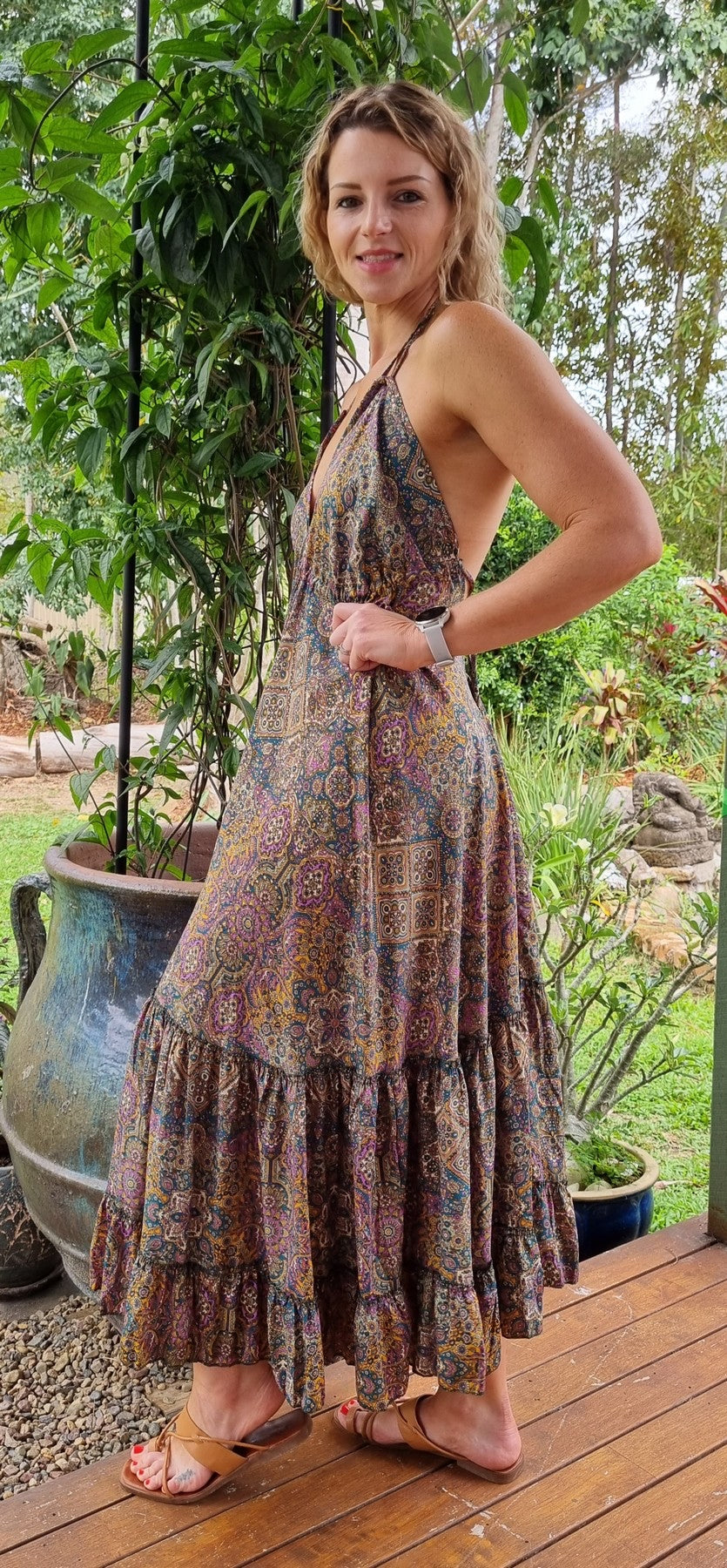 Silvie Silk Halter Dress