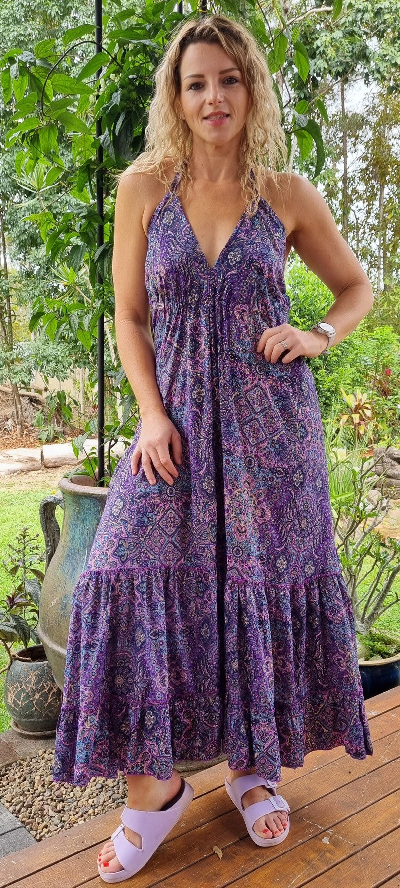 Silvie Silk Halter Dress