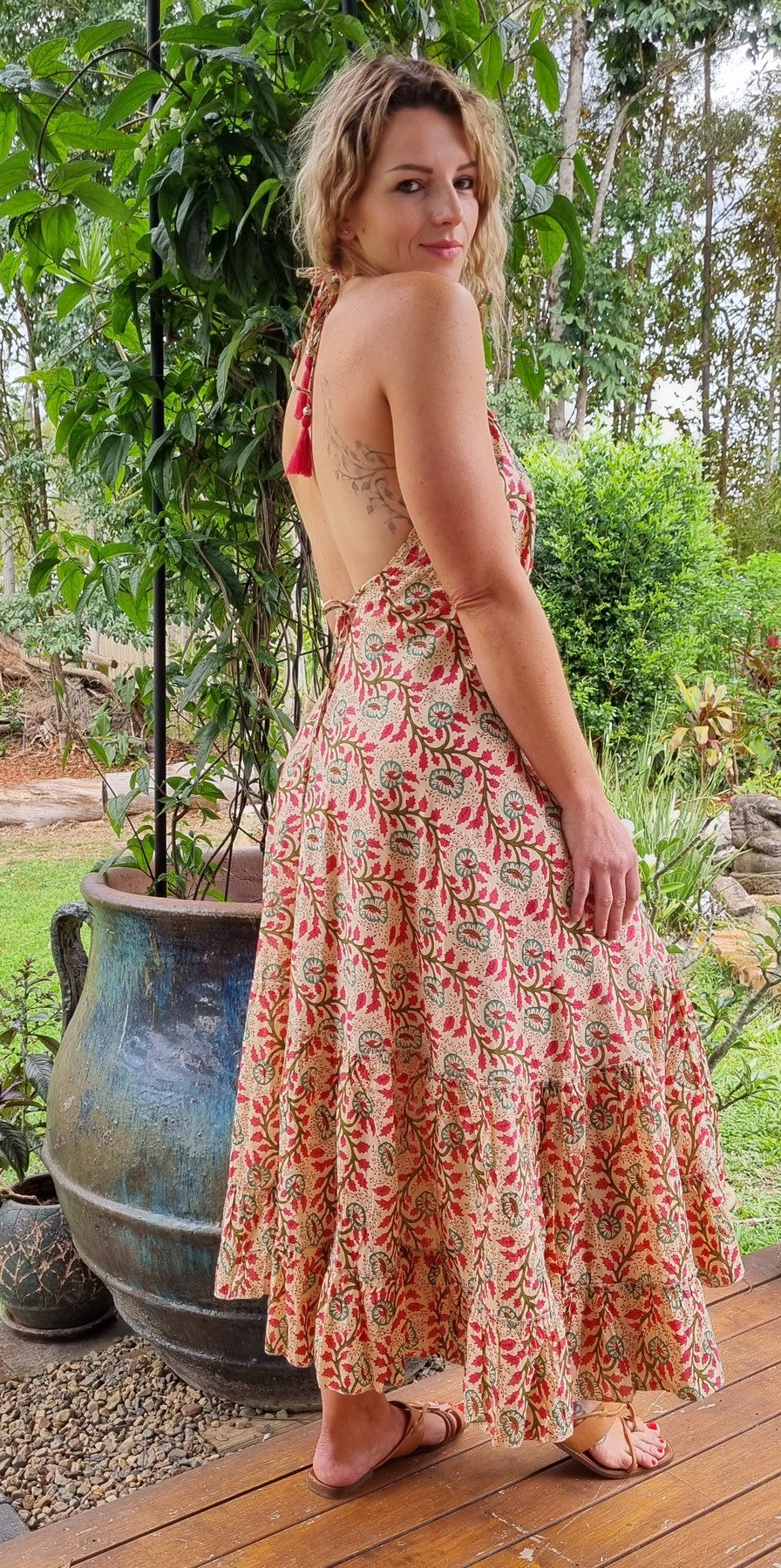 Carly Cotton Halter Dress