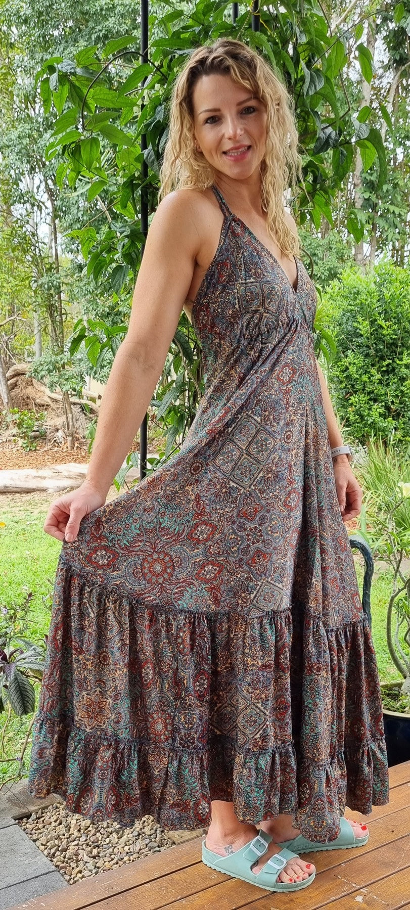 Silvie Silk Halter Dress