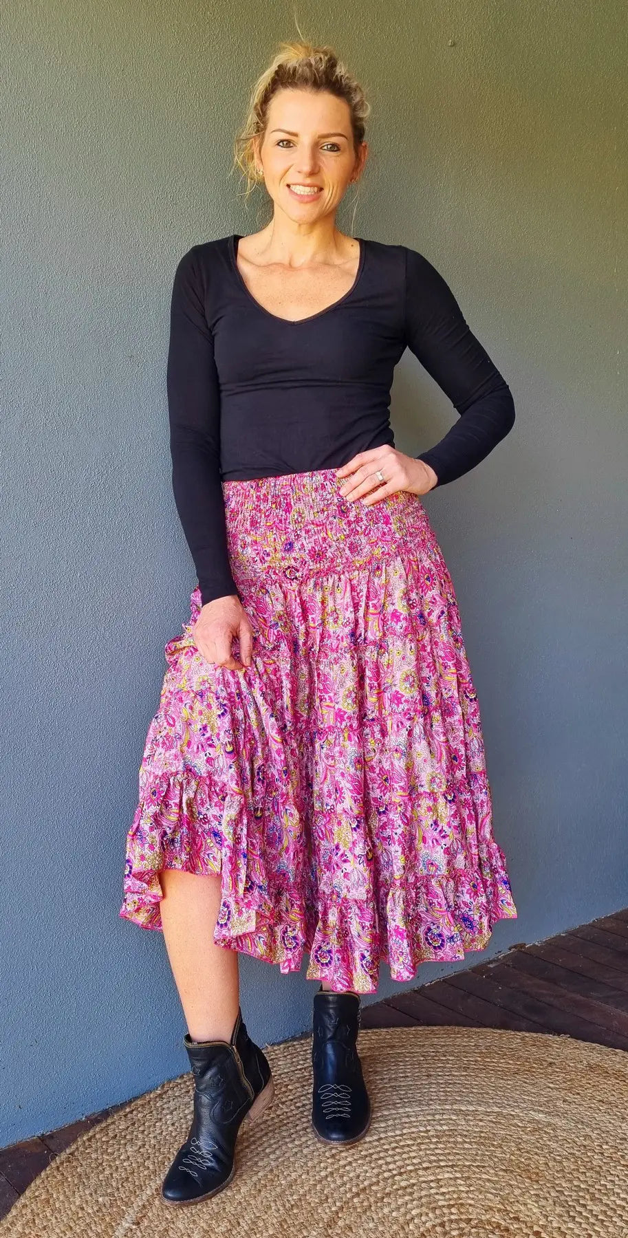 Gina Silk Gypsy Skirt
