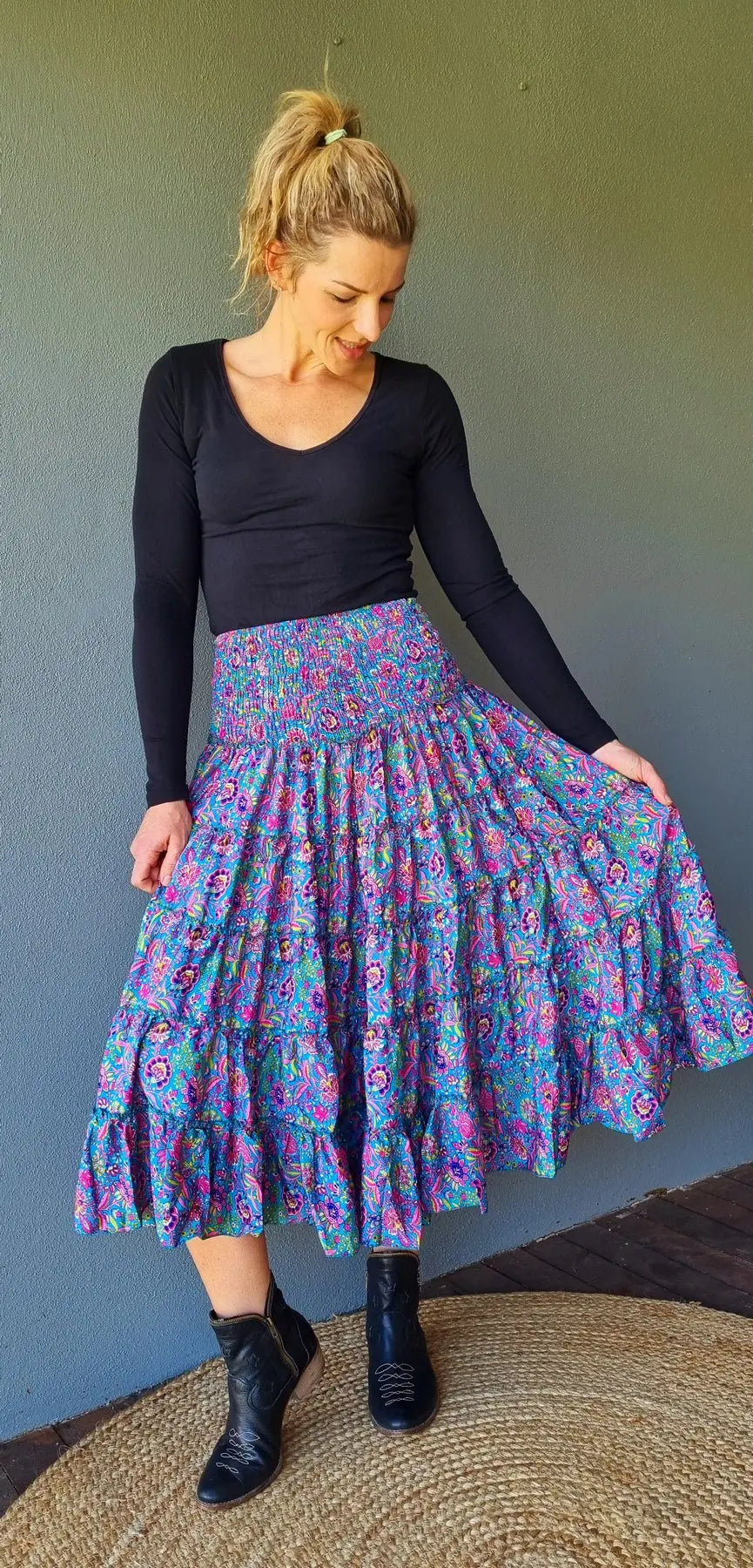 Gina Silk Gypsy Skirt