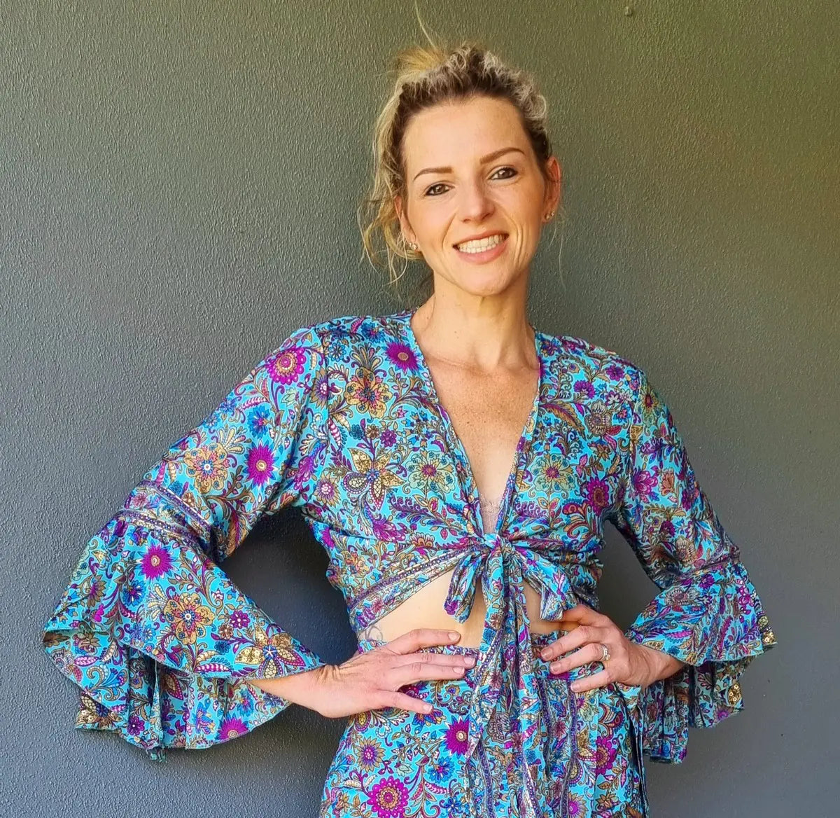 Sophie Silk Wrap Top