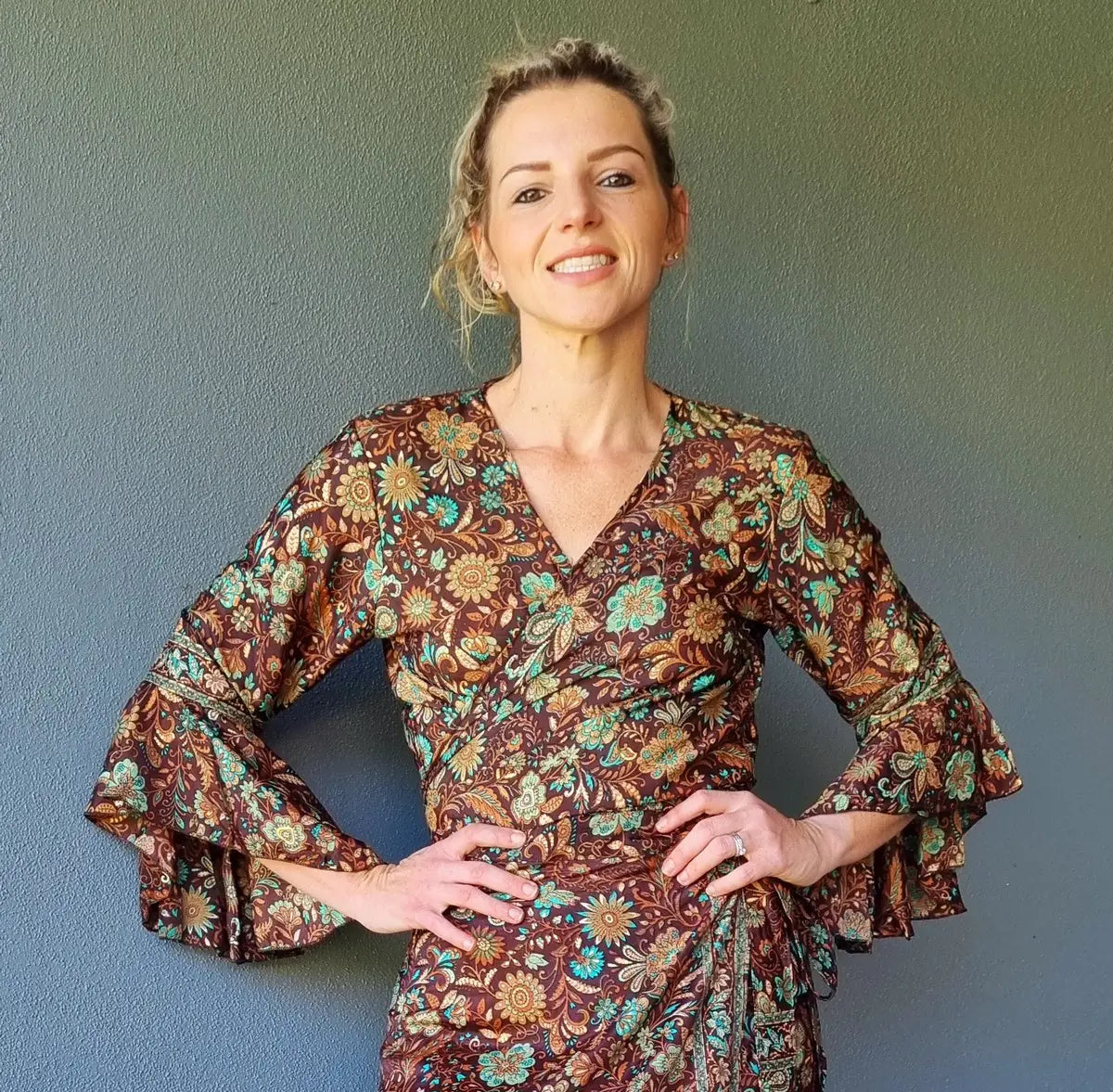 Sophie Silk Wrap Top