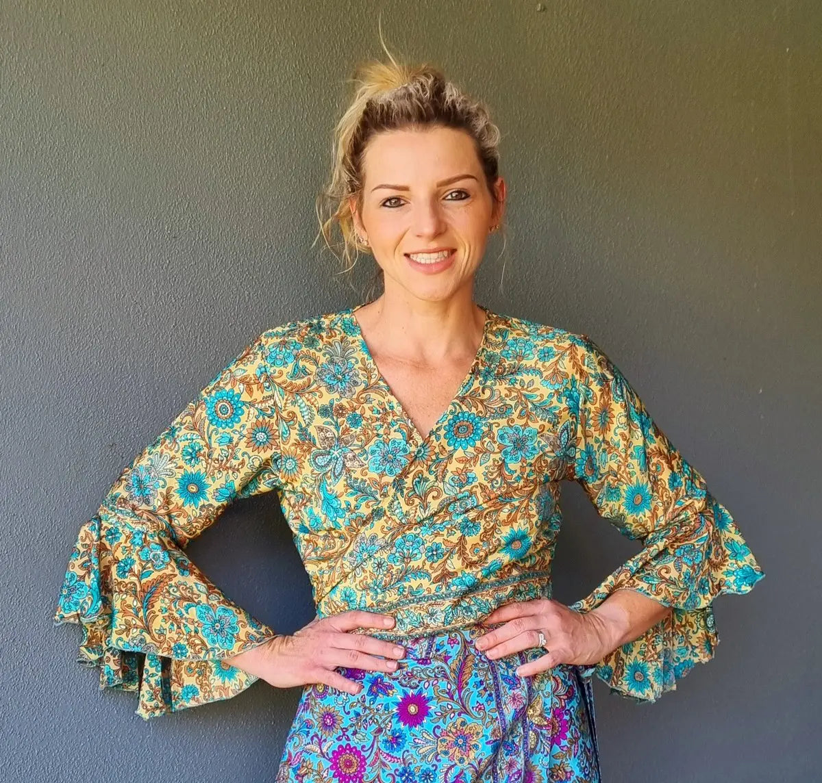 Sophie Silk Wrap Top