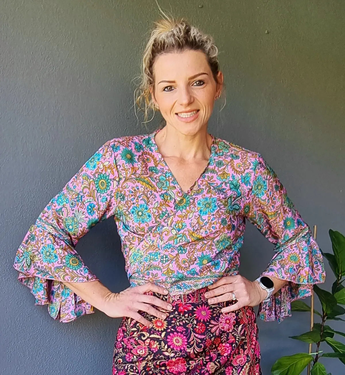 Sophie Silk Wrap Top