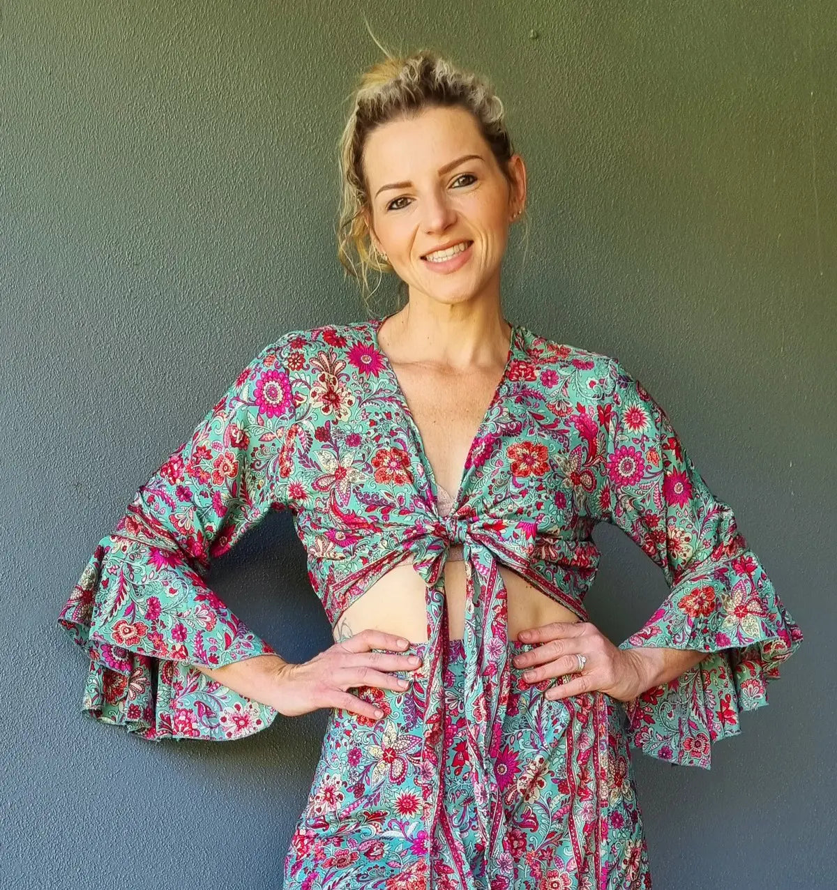 Sophie Silk Wrap Top