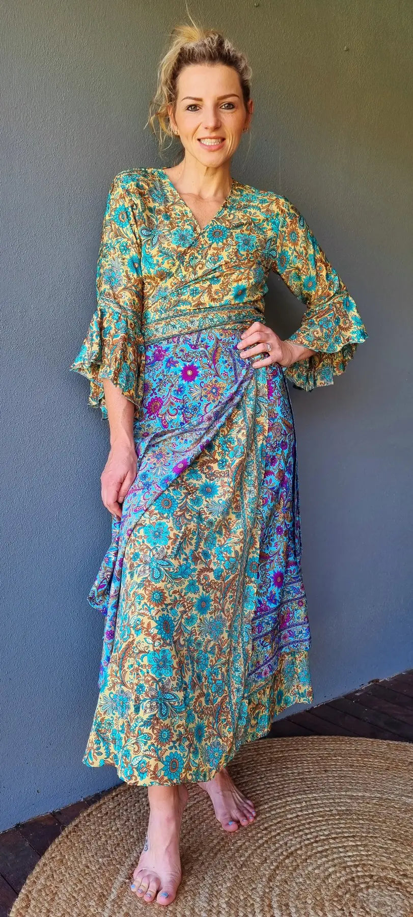 Rachael Reversible Silk Wrap Skirt