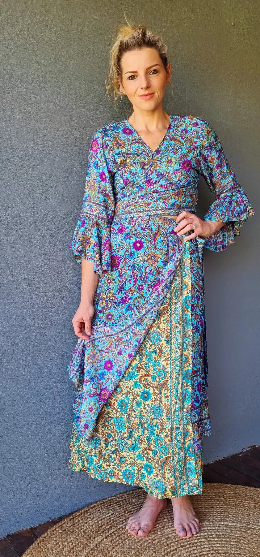 Rachael Reversible Silk Wrap Skirt