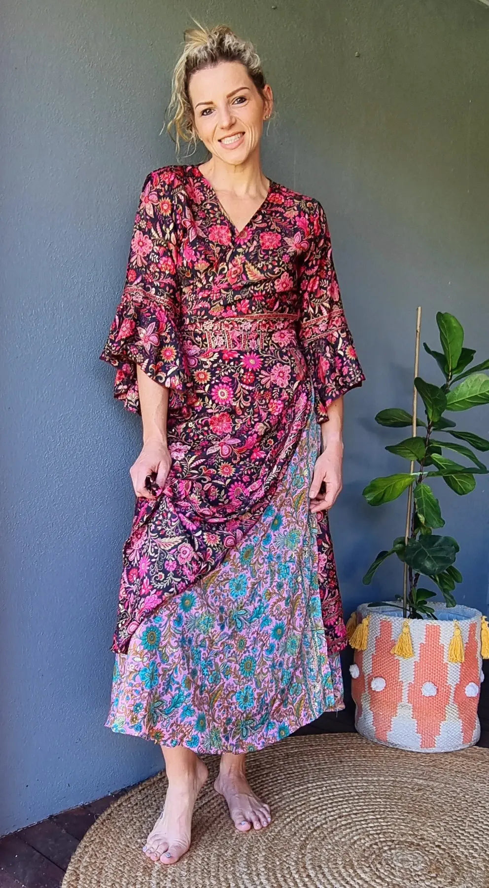Sophie Silk Wrap Top