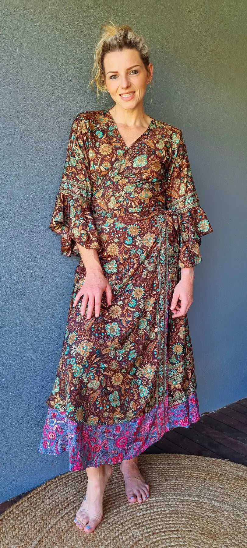 Rachael Reversible Silk Wrap Skirt