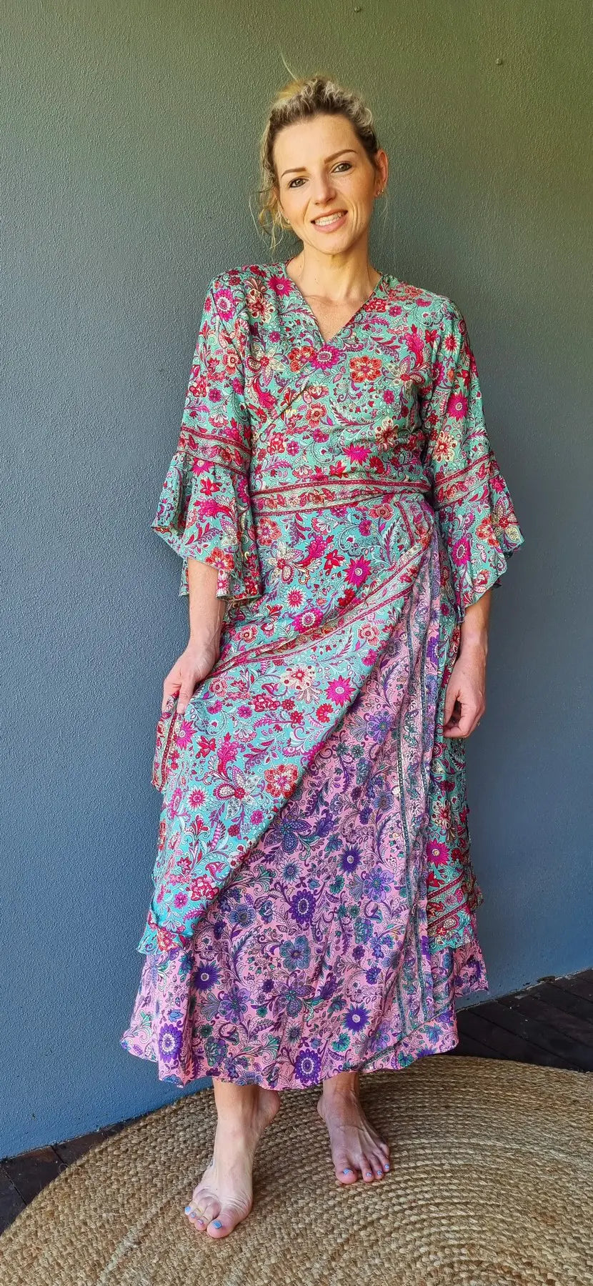 Rachael Reversible Silk Wrap Skirt