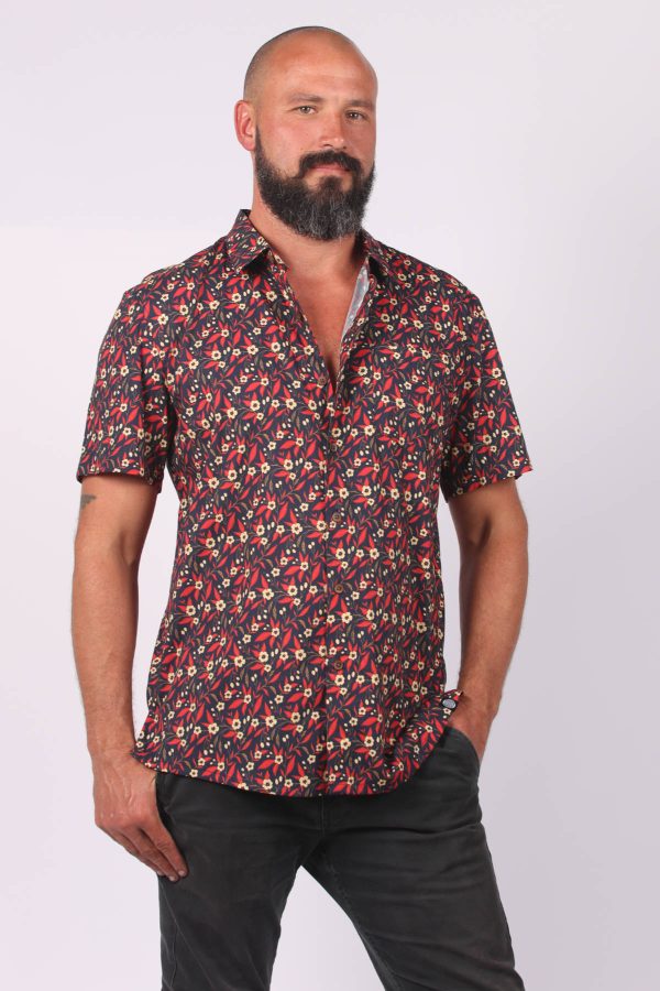 Red Hot short sleeve Shirt by Skumi