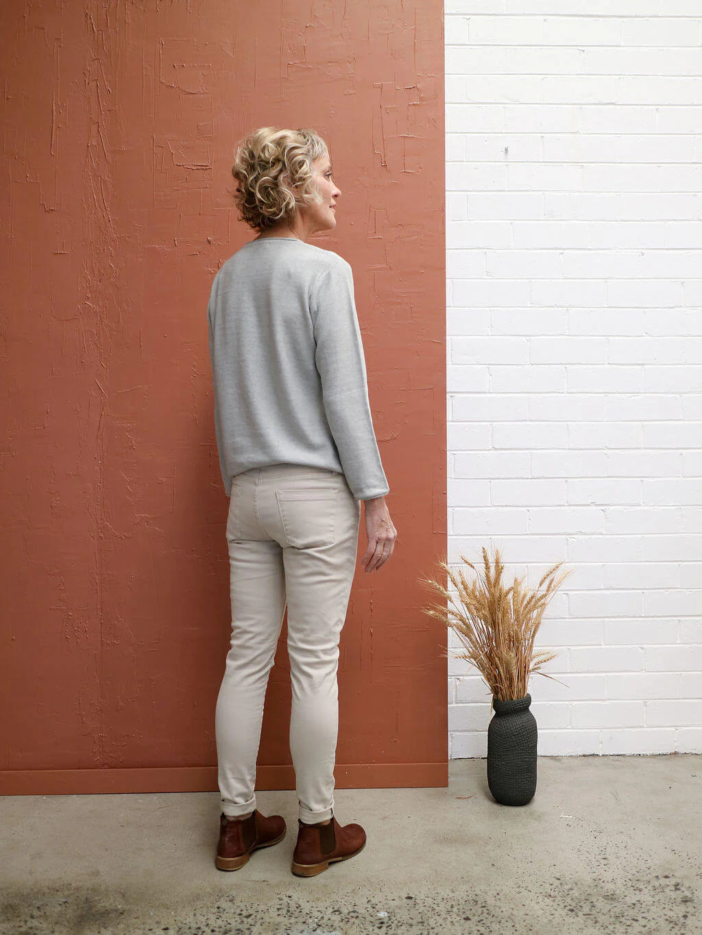Alpaca Rollo knit top - Silver