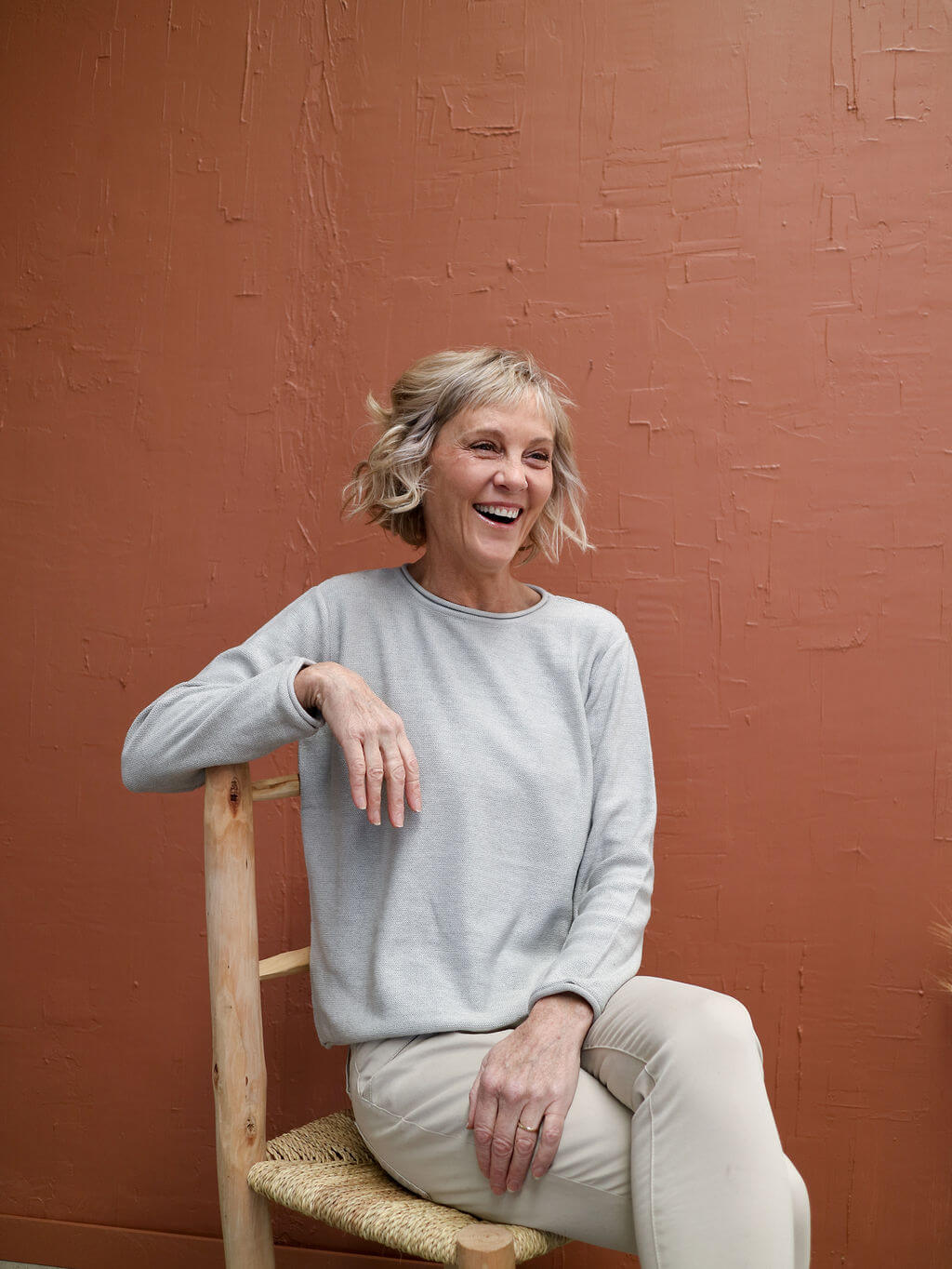 Alpaca Rollo knit top - Silver