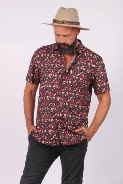 Red Hot short sleeve Shirt by Skumi