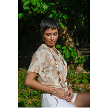 Naturals Combination Palmwood 5 Strand Bracelet