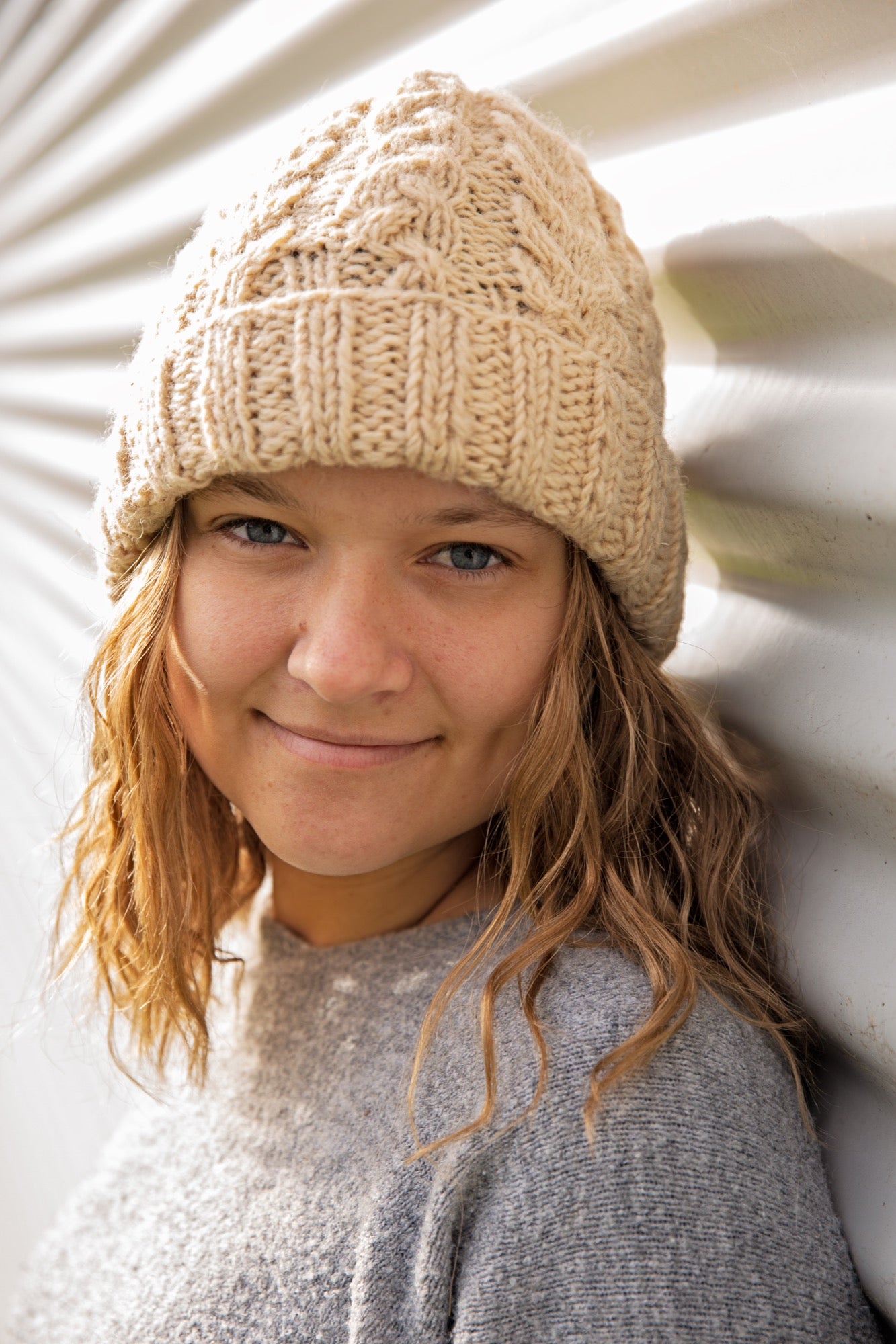 Wool Cable Knit Beanie