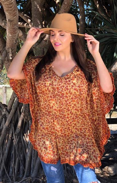 Frilly Poncho Top