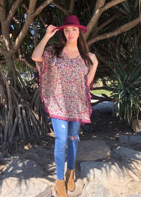 Frilly Poncho Top