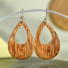 Palmwood Cut Out Drop Earrings