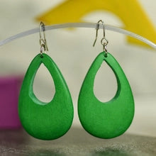 Palmwood Cut Out Drop Earrings