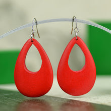 Palmwood Cut Out Drop Earrings