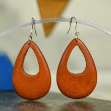 Palmwood Cut Out Drop Earrings