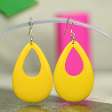 Palmwood Cut Out Drop Earrings
