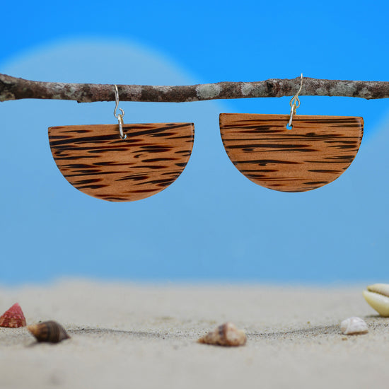 Palmwood Luna Earrings