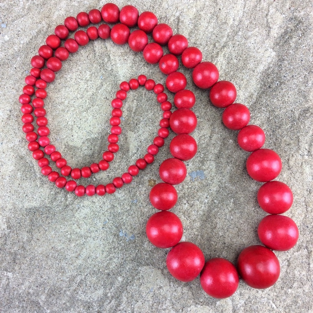 Lola Long Wooden Necklace (many colour options)