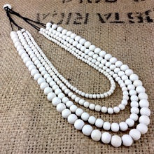 Bella 4 strand Wooden Necklace (many colour options)