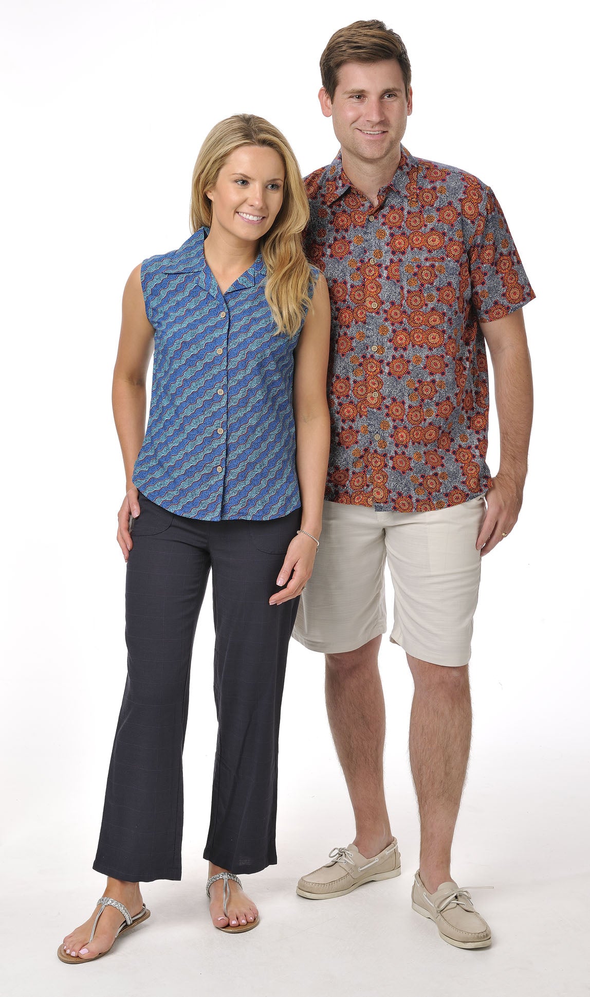Bamboo Sleeveless Shirt Ladies in Water Dreaming