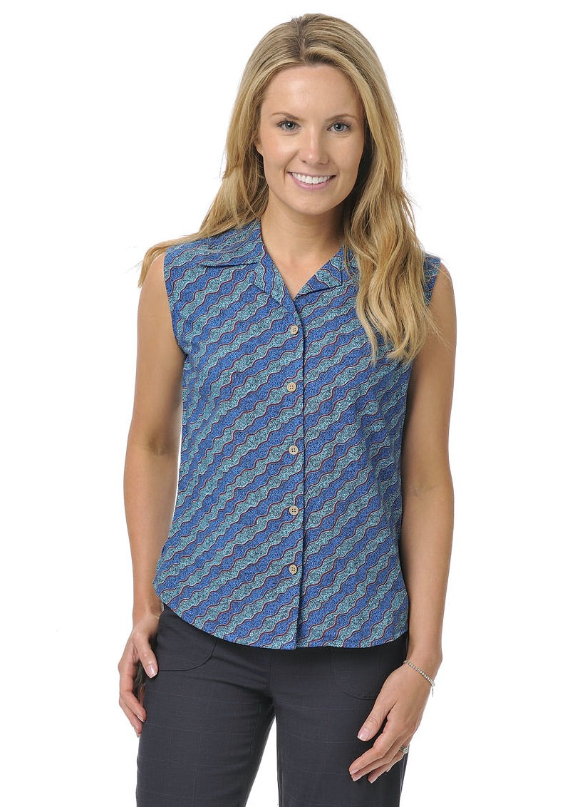 Bamboo Sleeveless Shirt Ladies in Water Dreaming