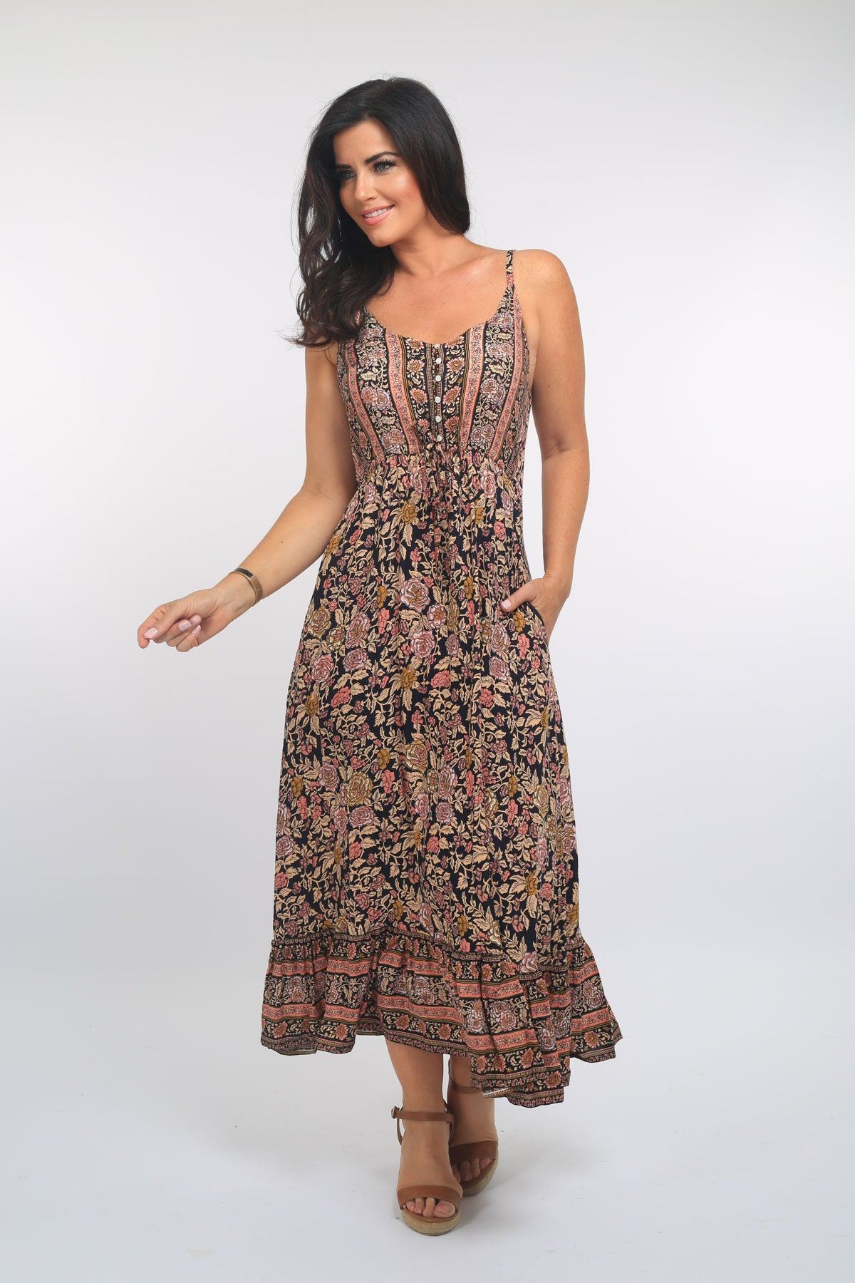Sassy Strappy Maxi Dress