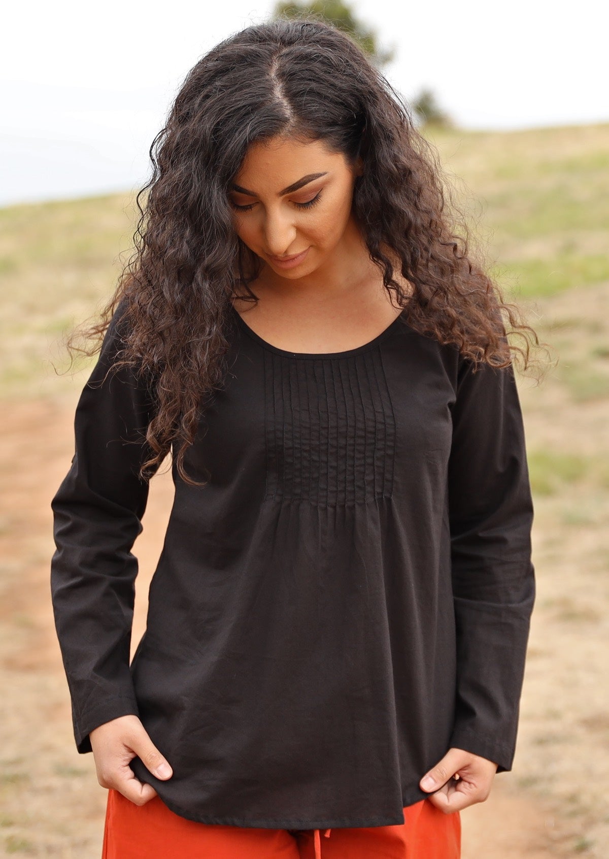 Tulsi Long Sleeve Top Black