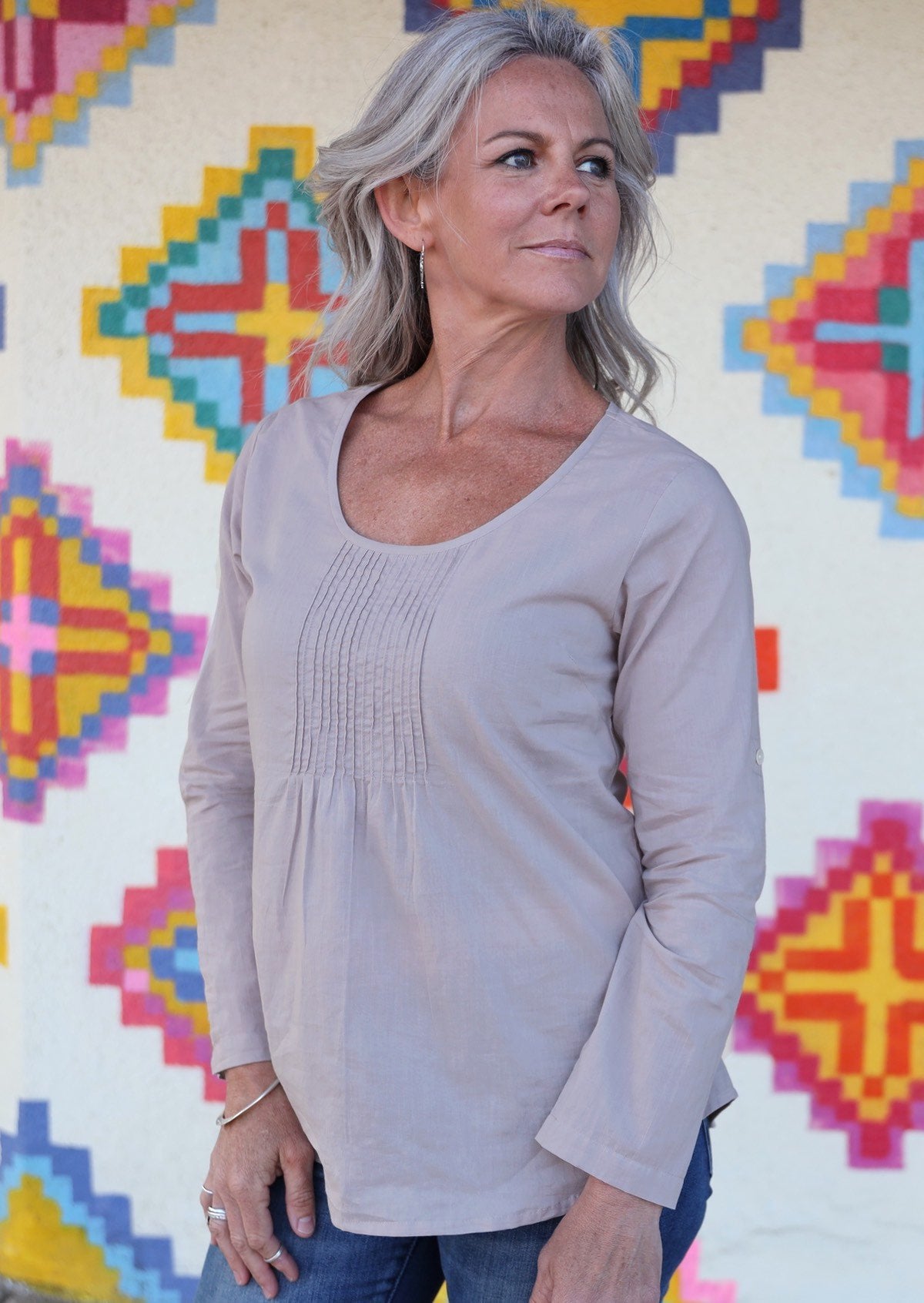Tulsi Long Sleeve top Ash