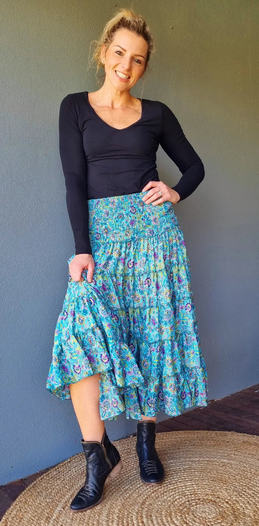Gina Silk Gypsy Skirt