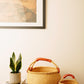 Elephant Grass Large Round Natural Basket