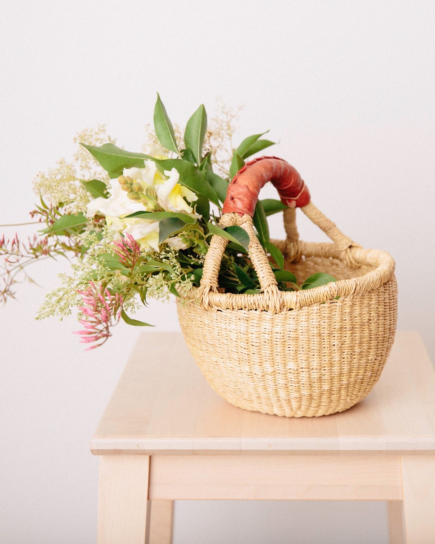 Elephant Grass Natural Basket Mini