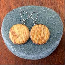 Lucinda Wooden Disc Hook Earrings - Many Colour Variants