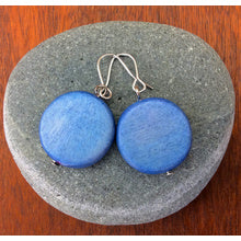 Lucinda Wooden Disc Hook Earrings - Many Colour Variants