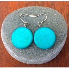 Lucinda Wooden Disc Hook Earrings - Many Colour Variants