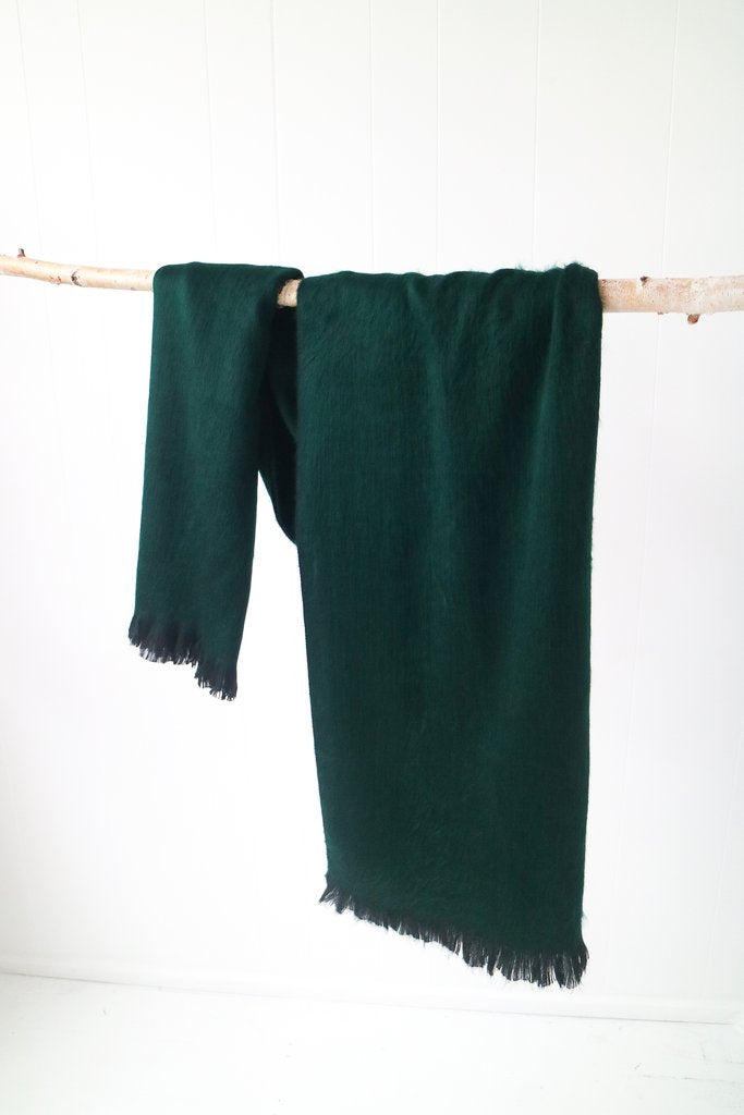 Classic Alpaca Scarf - Emerald Green