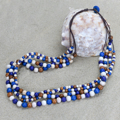 Bella  4 strand Wooden Necklace (Colour combination)