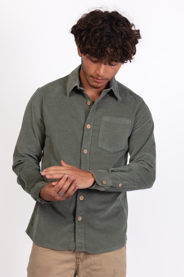 Corduroy Long Sleeve Shirt by Skumi