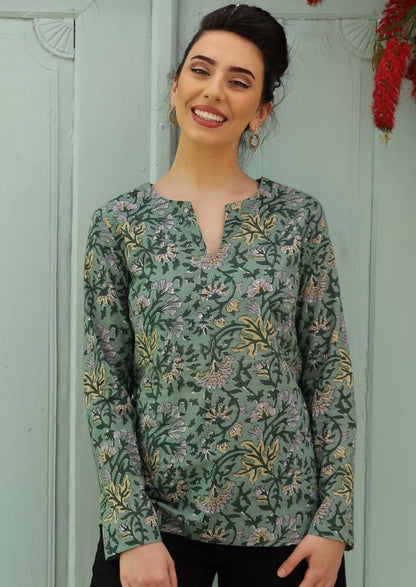Sophia Blouse - Sage